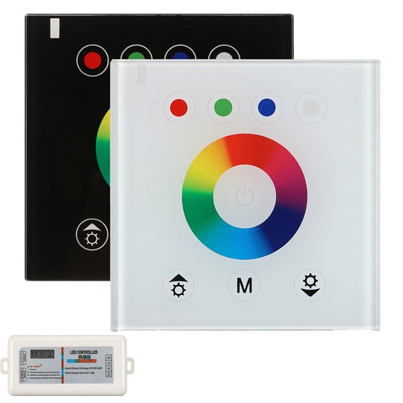 2.4G RGB Wireless Wall Switch Touch Panel Controller Dimmer for DC12V/24V LED Strip
