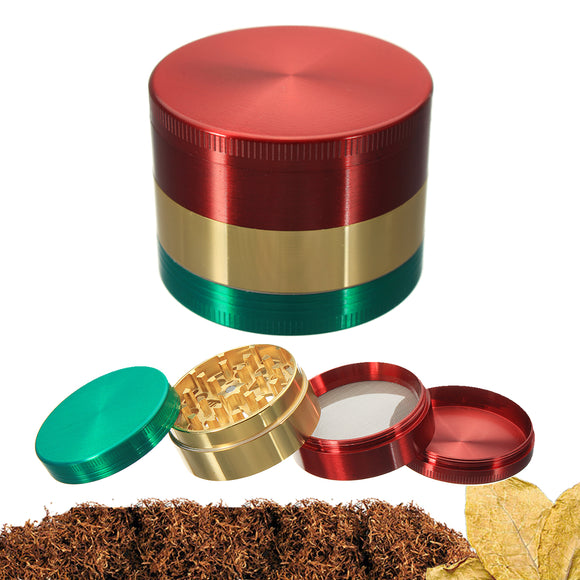 Herb Grinders 4 Parts Zinc Alloy Pollen Weed Grinder Tobacco Grinder Metal Grinder