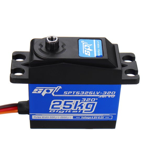 SPT Servo SPT5325LV-320 25KG Digital Servo Dual Bearing 320 Large Torque Metal Gear For RC Robot