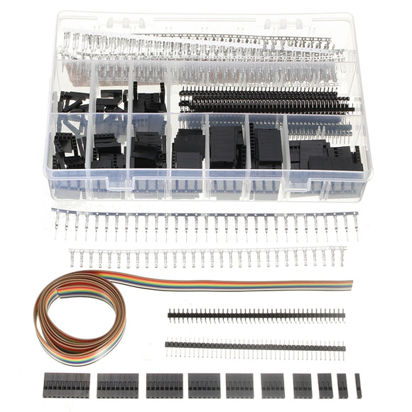 Excellway TC10 641Pcs Wire Jumper Header Housing Kit Male Pin Crimp+Female Pin Connector