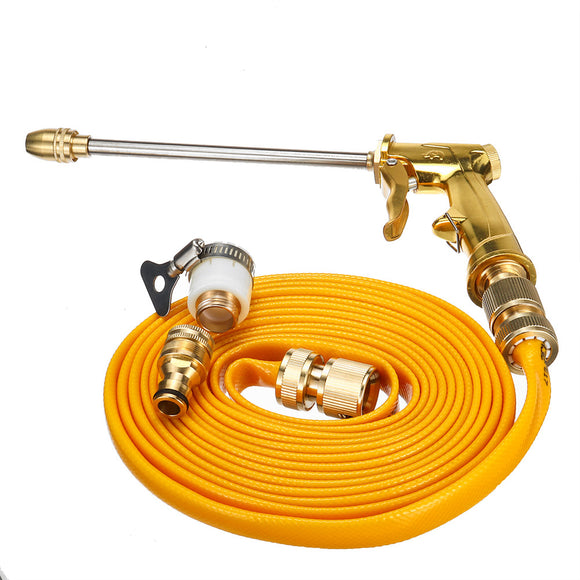 5M Pressure Washer Cleaning Hose Garden Tube with Extension Rod Water Spray Handle and 5 Nozzle