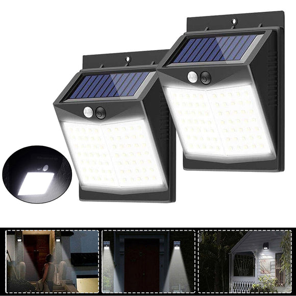 80 LED Solar Power Light PIR Motion Sensor Security Outdoor Garden Wall Lamp