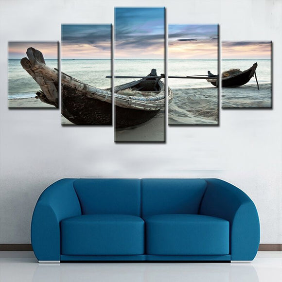 5Pcs Set Boat Modern Canvas Print Paintings Wall Art Pictures Home Decor Unframed