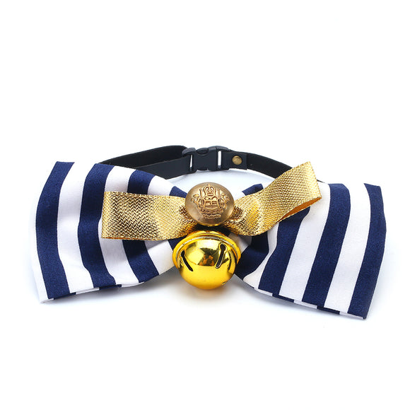 Yani KG-4 Adjustable Dog Bowknot Gold Bell Dogs Puppy Pet Accessory