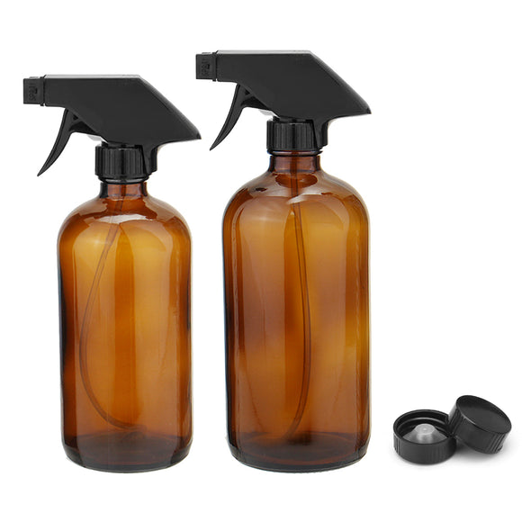 250/500ML Amber Glass Spray Bottles Sprayer Trigger For Aromatherapy Dispenser