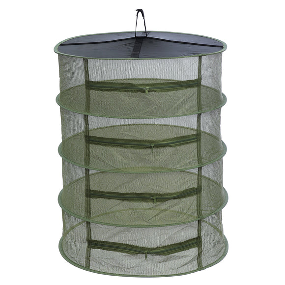 ZANLURE Large 4 Tier Shelf Hydroponic Hanging Growing Herb Dry Rack Drying Net 3yue Fishing Net