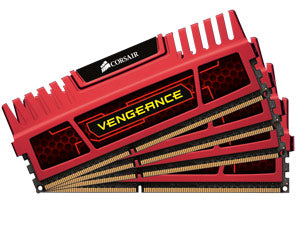 Corsair CMZ16GX3M4A2400C9R , Vengeance with Red heatsink , 4Gb x 4 kit - support Intel XMP ( eXtreme Memory Profiles )