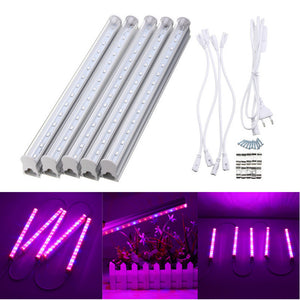 5PCS 30CM SMD5730 LED Grow Bar Rigid Strip Light Hydroponic Indoor Veg Flower Plant Lamp Kit