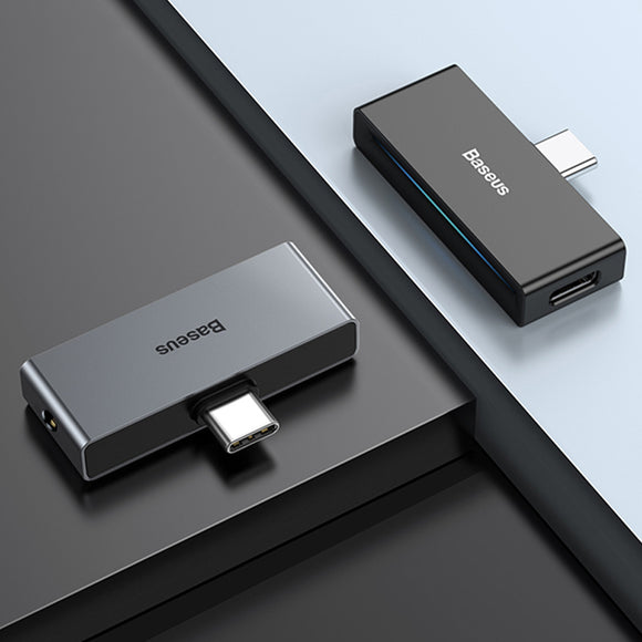 Baseus 2 In 1 Type C 3.5mm Jack AUX Splitter Fast Charging Adapter For Huawei P30 Pro Xiaomi Mi9 Redmi 7A S10+ Note 10