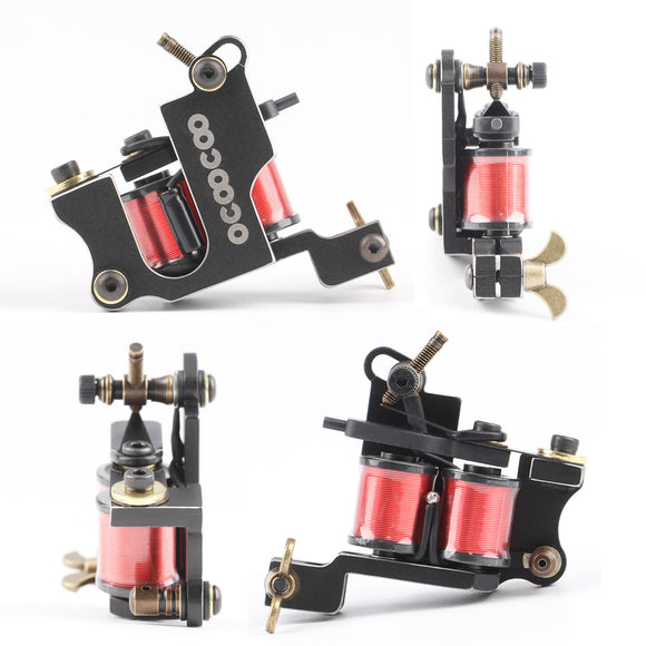 OCOOCOO T250A Professional Shader Tattoo Machine 8000 R/Minute Cast Iron Black