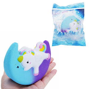 Cartoon Unicorn Moon Galaxy Pegasus Squishy Kawaii Squeeze Toy 11cm Sweet Slow Rising