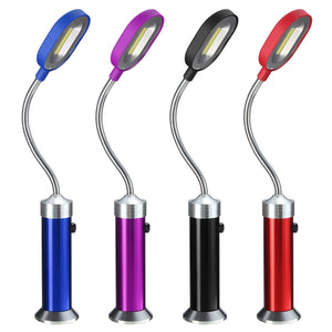 COB LED Flexible Lamp Flashlight Desk Torch Inspection Work Magnetic Light