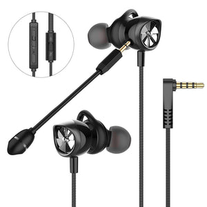 Langsdom G200X Gaming Headset Dual Dynamic Driver Stereo Wired In-ear Earphone Noise Cancelling with Dual Mic for PS4 PC Computer