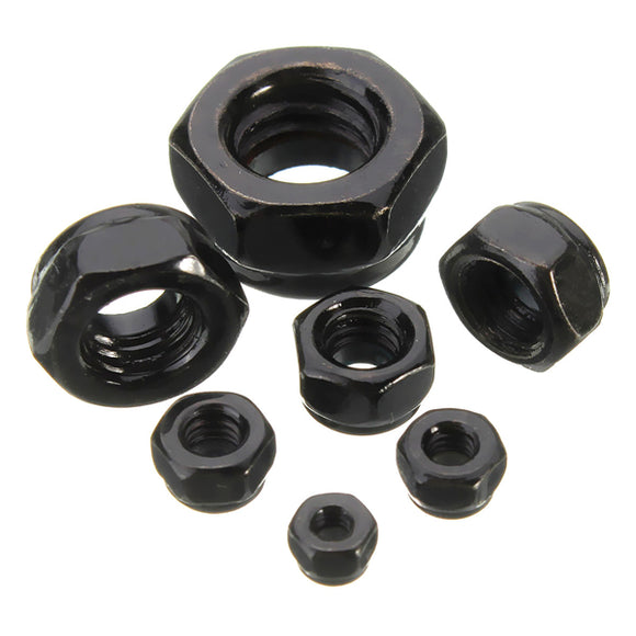 Suleve CS1 10pcs Carbon Steel Self Locking Hex Nut Nylon Insert Lock Nut M2/M2.5/M3/M4/M5/M6/M8