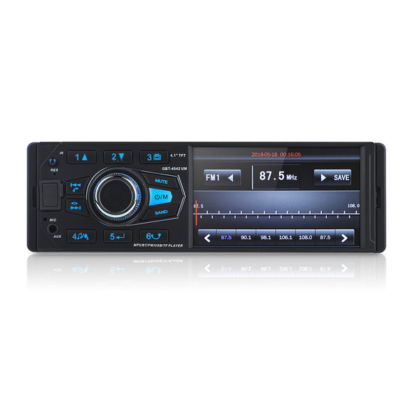 4.1Inch 1 DIN HD Car Stereo Video MP5 Player bluetooth FM Radio AUX USB SD TF Support Rear View Camera