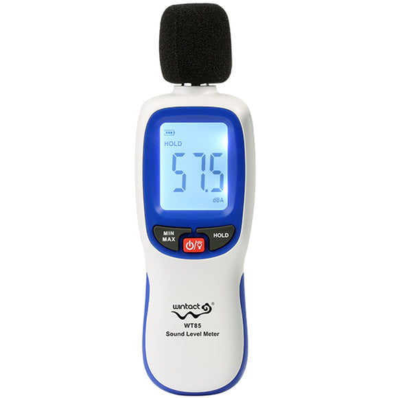 Wintact WT85 Digital Sound Level Meter Noise Meter Decibel Monitoring Tester 30-130dBA Backlight