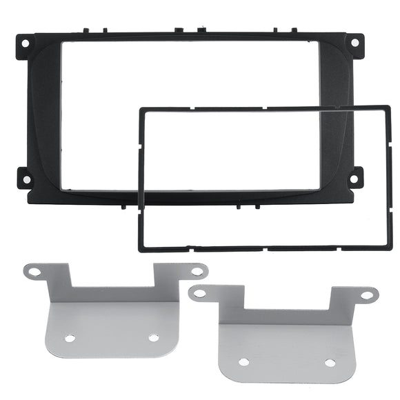 Double 2Din Car Radio Fascia Frame Dashboard DVD Stereo Panel Trim Kit For Ford Focus Fusion C-Max Kuga S-Max Galaxy