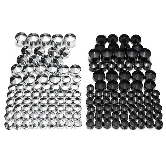 76pcs Screw Bolt Topper Caps Cover For Harley Davidson Twin Cam Dyna 1991-2013
