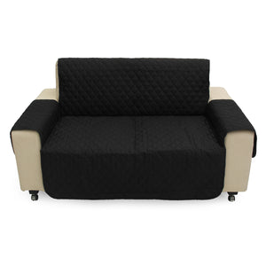 2 Seater Black Pet Sofa Couch Protective Cover Pad Removable Strap Waterproof Cat Dog Pads