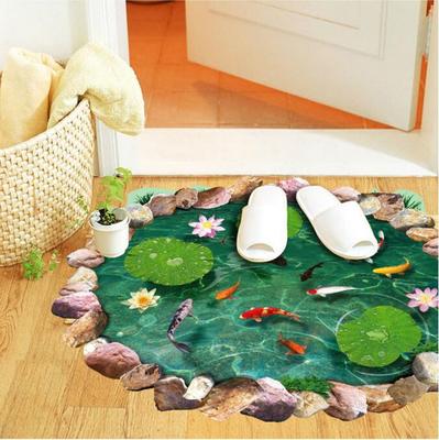 Miico 3D Creative PVC Wall Stickers Home Decor Mural Art Removable Pond Decor Sticker