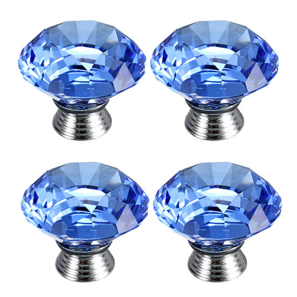 40mm Crystal Glass Door Knobs Kitchen Furniture Drawer Cabinet Cupboard Pull Handle