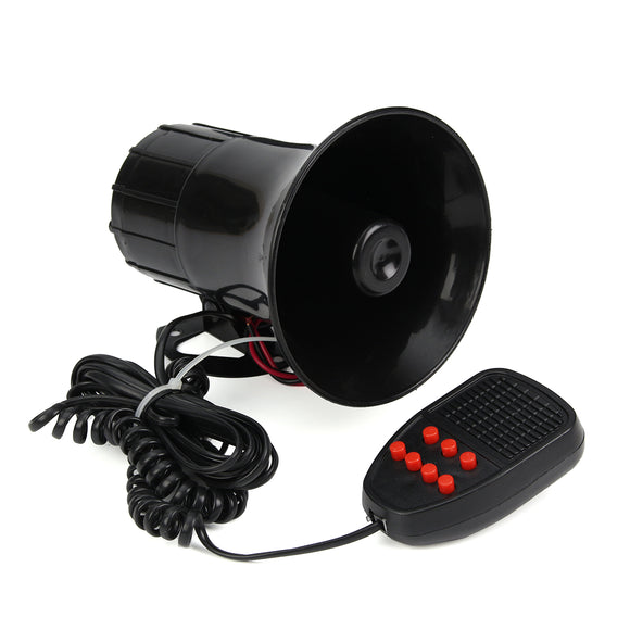 DC 12V 50W 7 Sound Loud Car Truck Loudspeaker Warning Alarm 125db with MIC Microphone