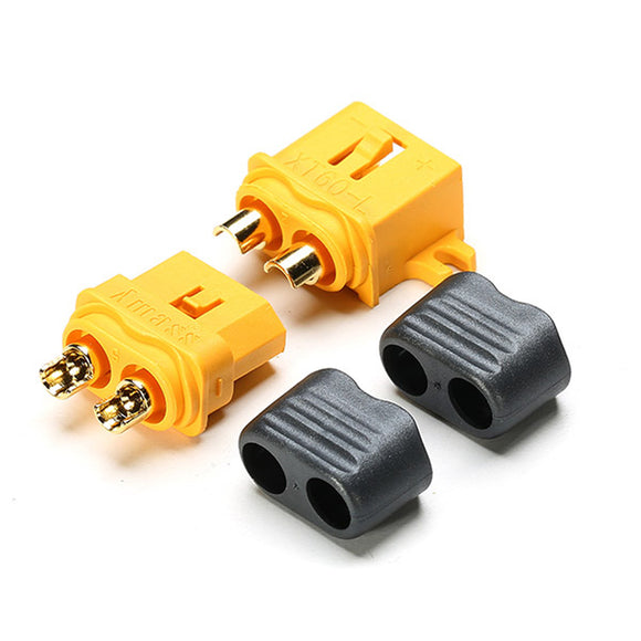 Amass Fixed XT60-L Plug Connector With Sheath Housing Male & Female 5 Pair for RC Airplane