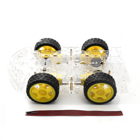 4WD Robot Smart Car Kit Chassis W/ Mobile Platform 4 Wheels For DIY Gift
