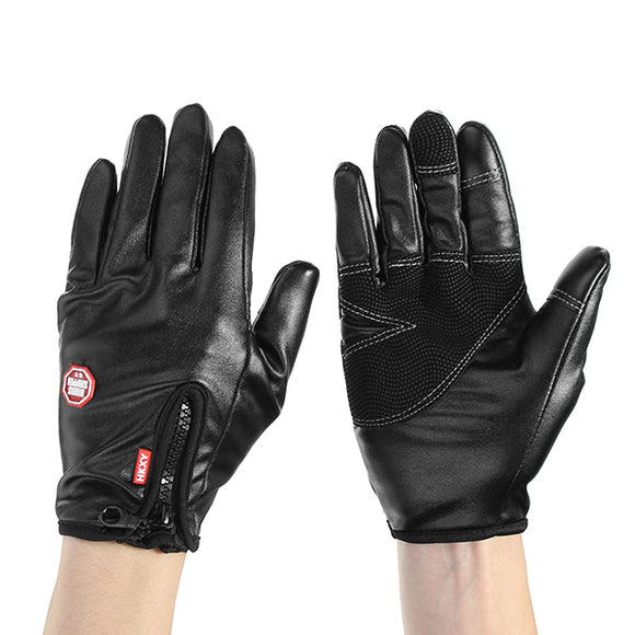 Winter Warm Leather Thermal Touch Screen Gloves Motorcycle Sport Ski Waterproof