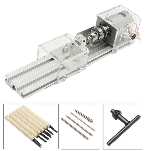 12pcs DC 12-24V Mini DIY Polishing Cutting Wood Working Tool Multifunctional Wood Working Lathe Set