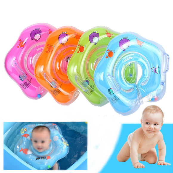 IPRee Inflatable Baby Infant Swimming Neck Float Ring Newborn Bath Pool Beach Circle
