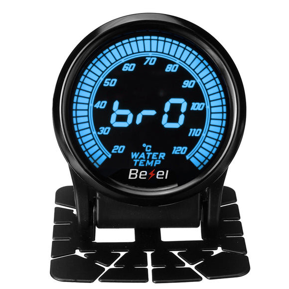 2Inch 52mm Car Meter 20-120 10 Colors LED Digital Water Temperature Gauge