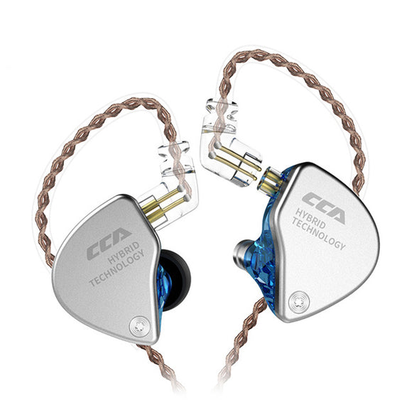 CCA CA4 HiFi 1BA+1DD 3.5mm In Ear Earbuds Balanced Armatured Dynamic Sports Earphone With Mic Detachable 2Pin Cable
