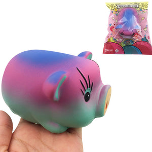 GiggleBread Squishy Colored Pig 12*9*5.5CM Licensed Slow Rising With Packaging