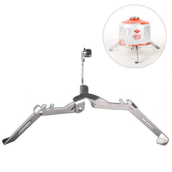 Gas Tank Holder Outdoor Camping Tank Bracket Stainless Steel Folding Stand Cooking Gas Bottle Tripod