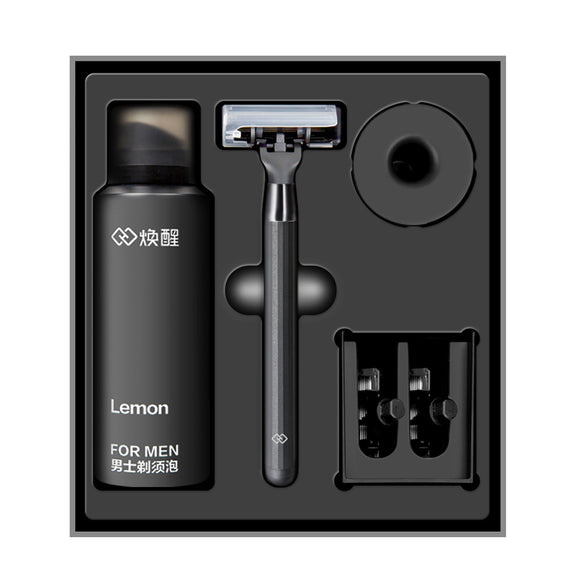 Xiaomi Mi 5-layer Blade Manual Razor Set with 3 Cutter Heads Sharp Shavor Dry Wet Shaving