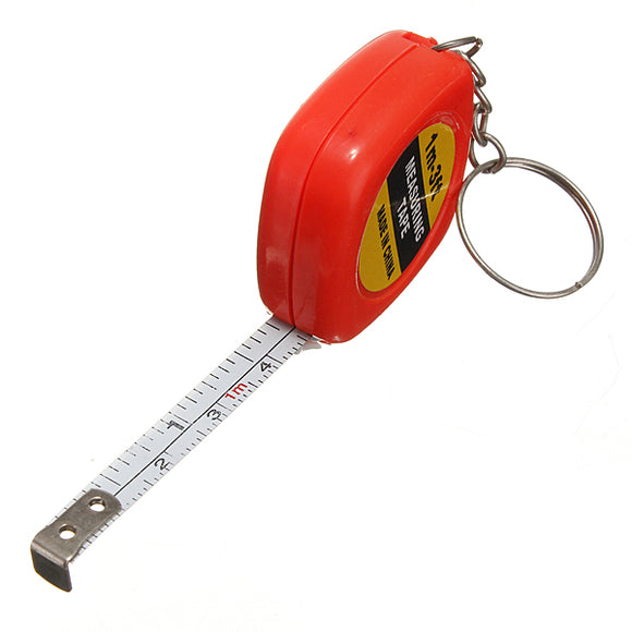 40inch 1M Measuring Tape Keychain Key Ring Chain Retractable Ruler