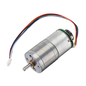 Machifit 12V GM25-310 30/70/100/500rpm DC Encoder Gear Motor Metal Speed Reduction Motor with Cable