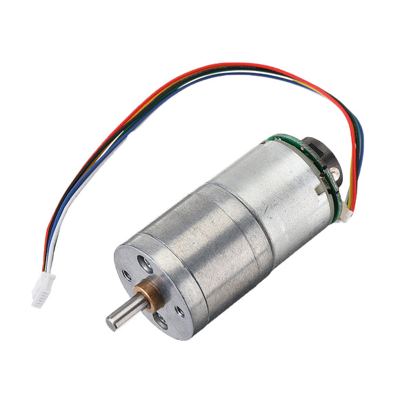 Machifit 12V GM25-310 30/70/100/500rpm DC Encoder Gear Motor Metal Speed Reduction Motor with Cable