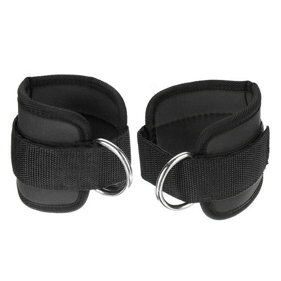 1Pair Foot Support Gym Exercise Ankle Strap Weight Fitness D Ring Cable Attachment Strap
