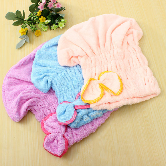 Magic Quick Dry Bath Hair Drying Towel Turban Head Wrap Hat Makeup Cosmetics Cap
