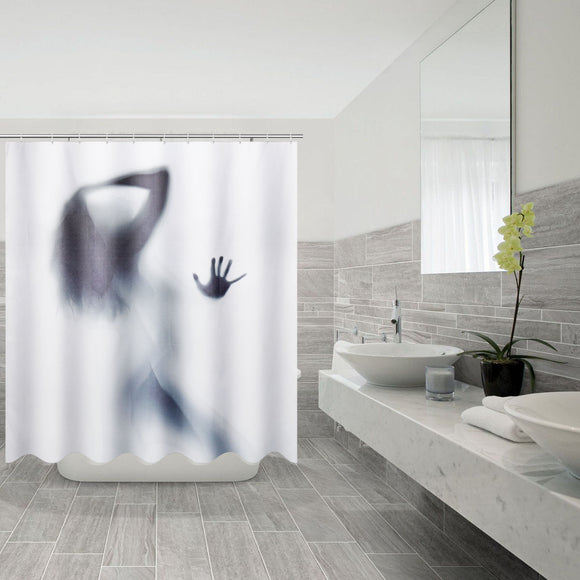 3D Beauty Shadow Waterproof Shower Curtain Bathroom Mildewproof Polyester Curtain Bath Decorations