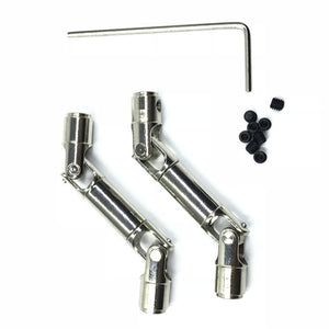 Racerstar 2PCS 57-70mm Upgrade Metal Silver Drive Shaft for WPL HengLong 1/16 RC Car Parts