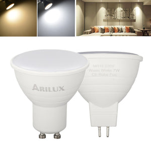 ARILUX GU10 MR16 7W SMD2835 474LM Pure White Warm White LED Corn Spotlight Bulb for Home AC220V