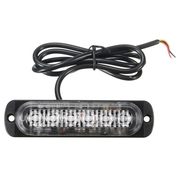 18W LED Car Strobe Light Emergency Lamp Warning Flashing Lighting Amber/White