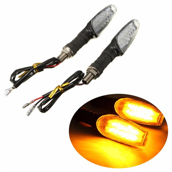 12V 12LED Motorcycle Turn Signal Indicators Soft Handle Blinker Light Universal