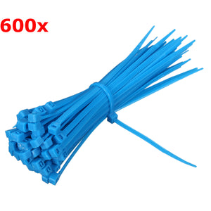 600Pcs Self-Locking Nylon Wire Cable Zip Ties Colorful 100mm