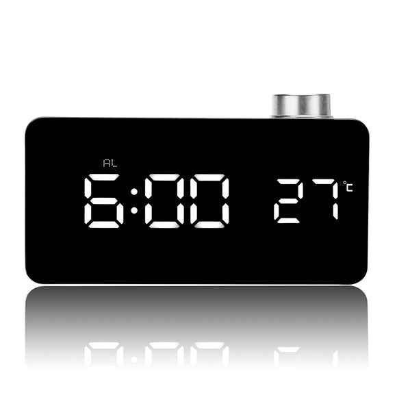 Mirror Knob Alarm Clock Personality Creative Thermometer Bedside Clock LED Luminous Student Clock