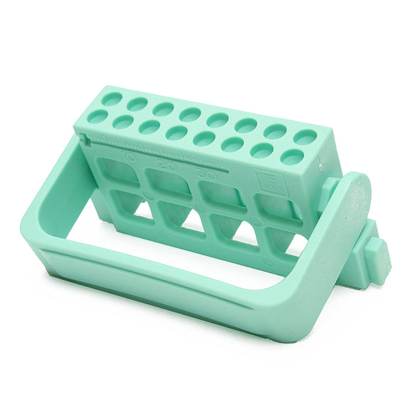 16Holes Dental Block Bur Holder Stand Tools Autoclave Disinfection Box For Expand Bur