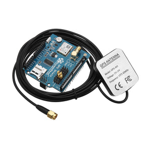 Duinopeak GPS Shield Expansion Board With SD Card Slot Active GPS Antenna Module